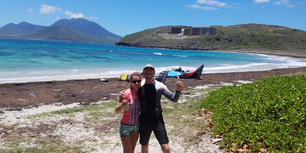 Fred and Sandra kiteboarding lessons