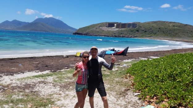 Fred and Sandra kiteboarding lessons